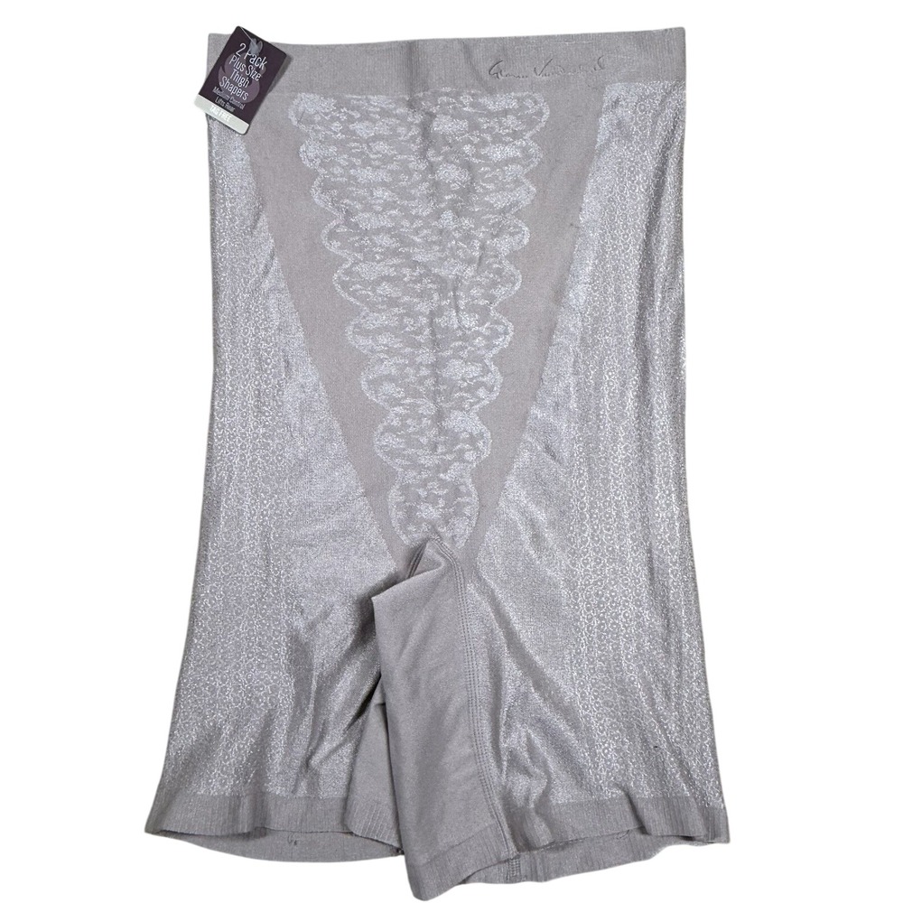 Gloria Vanderbilt Hi-Waisted Seamless Jacquard Thigh Shaper Women Sz 1X Pink NWT